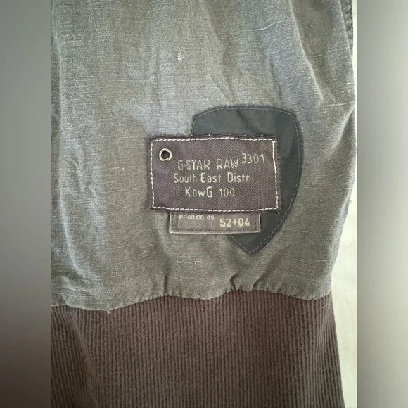 G Star Grey Linen Bomber Jacket size Medium - Picture 11 of 15